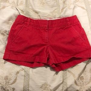 J. Crew red chino shorts